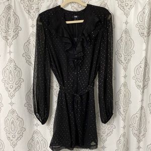 PAIGE ruffle dress black NWT